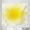 thumbnail image 1 of Yellow Tapestry, Abstract Small Circular Dots Patterns and Forms Centered Sun with Spotted Design Art, Fabric Wall Hanging Decor for Bedroom Living Room Dorm, 5 Sizes, Yellow, by Ambesonne, 1 of 1