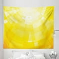 thumbnail image 1 of Yellow Tapestry, Modern Circular Mosaic Motifs Digital Pixel Featured in Graphic Design Illustration, Fabric Wall Hanging Decor for Bedroom Living Room Dorm, 5 Sizes, Yellow, by Ambesonne, 1 of 1