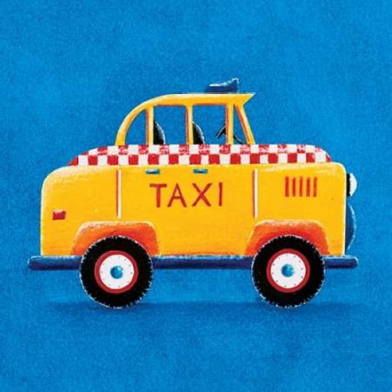 Yellow Taxi Canvas Art - Simon Hart (24 x 24)