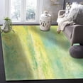 thumbnail image 1 of Yellow Teal Area Rug, Watercolor Modern Oil Painting Rectangle Rugs, Non Slip Machine Washable Easy Care Carpet For Classroom Studio Piano Room Violin Room Decor Rug 4 x 6ft, 1 of 6