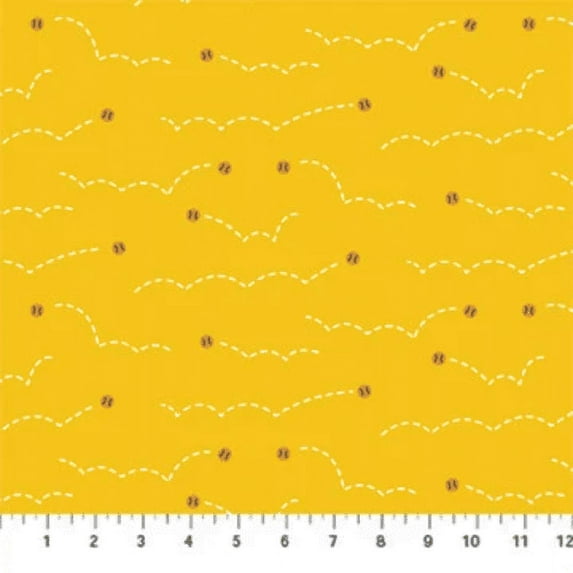 Yellow Tennis Ball bounce - FIGO Fabrics Best Friend Sold by the Quarter Yard