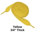 thumbnail image 1 of Yellow Thick 3/4" Width Flat Athletic Sneaker 54 Inch Shoelaces, 1 of 1