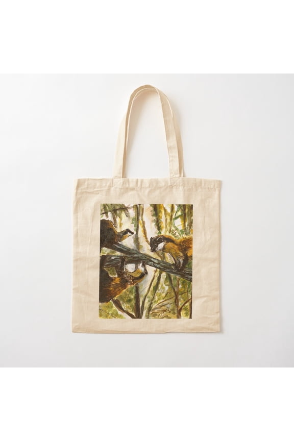 Yellow Throated Martens In The Forest Canvas Tote Bags, Reusable Shopping Bag