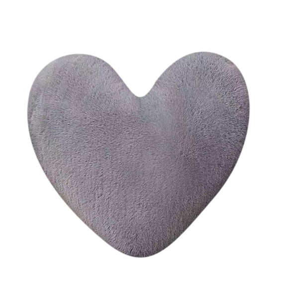 Yellow Throw Pillow Heart Shaped Cushion 11.8Inch Soft Faux Fur Sofa Throw Pillows for Home Car Decor Gift