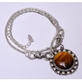 thumbnail image 1 of Yellow Tiger Eye - South Africa 925 Silver Plated Bali Necklace 16-24.99" N26, Valentine's Day Gift, Birthday Gift, Beautiful Jewelry For Woman, 1 of 2
