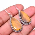 thumbnail image 1 of Yellow Tiger Eye -South Africa Designer Handmade 925 Silver Plated Earring 1.64", Yellow Tiger Eye Earring E_8020_330_70, 1 of 2