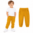 thumbnail image 1 of Yellow Toddler Boys Sweatpants size 7, Drawstring Elastic Waist Toddler Jogger Pants with Pockets, Kids Cuffed Joggers, 1 of 5