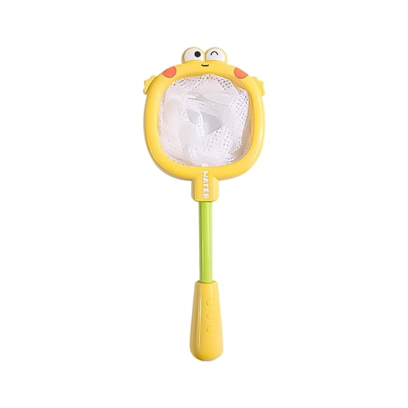 Yellow Toddler Frog Scoop Bath Fishing Net Toy Safe Plastic Sturdy Pool Water Play For Kids Hand Eye Coordination Outdoor Beach