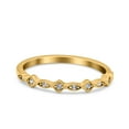 thumbnail image 1 of Yellow Tone, Simulated Cubic Zirconia Size-10 Marquise Half Eternity Ring Wedding Engagement Band 925 Sterling Silver, 1 of 7
