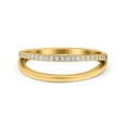 thumbnail image 1 of Yellow Tone, Simulated Cubic Zirconia Size-5 Half Eternity Ring Wedding Engagement Band 925 Sterling Silver, 1 of 7