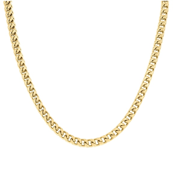 Yellow Tone Stainless Steel Unisex 6mm 26 Inches Franco Fashion Chain Necklace