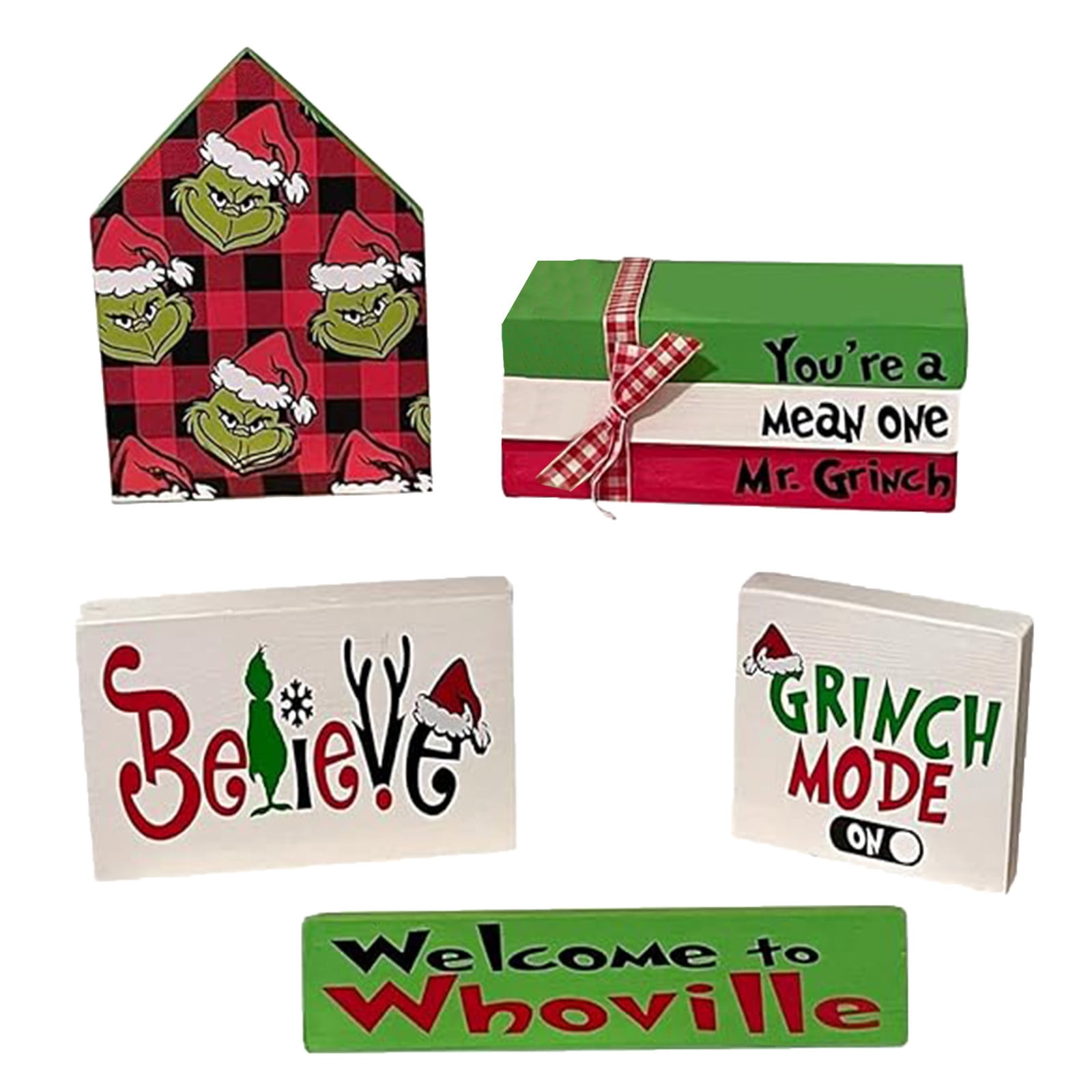 Yellow Tong Christmas Decorations Christmas Tiered Tray Decor Grinch