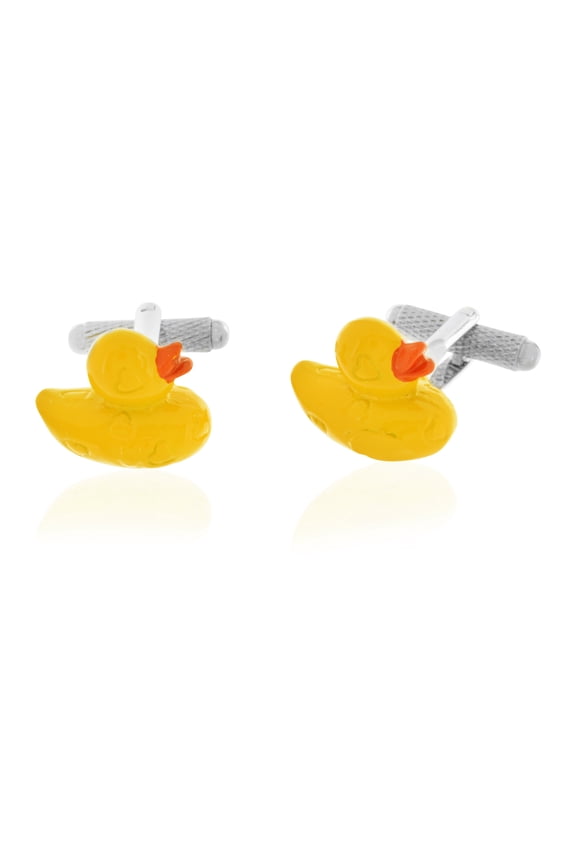 Yellow Toy Duck Cuff Links