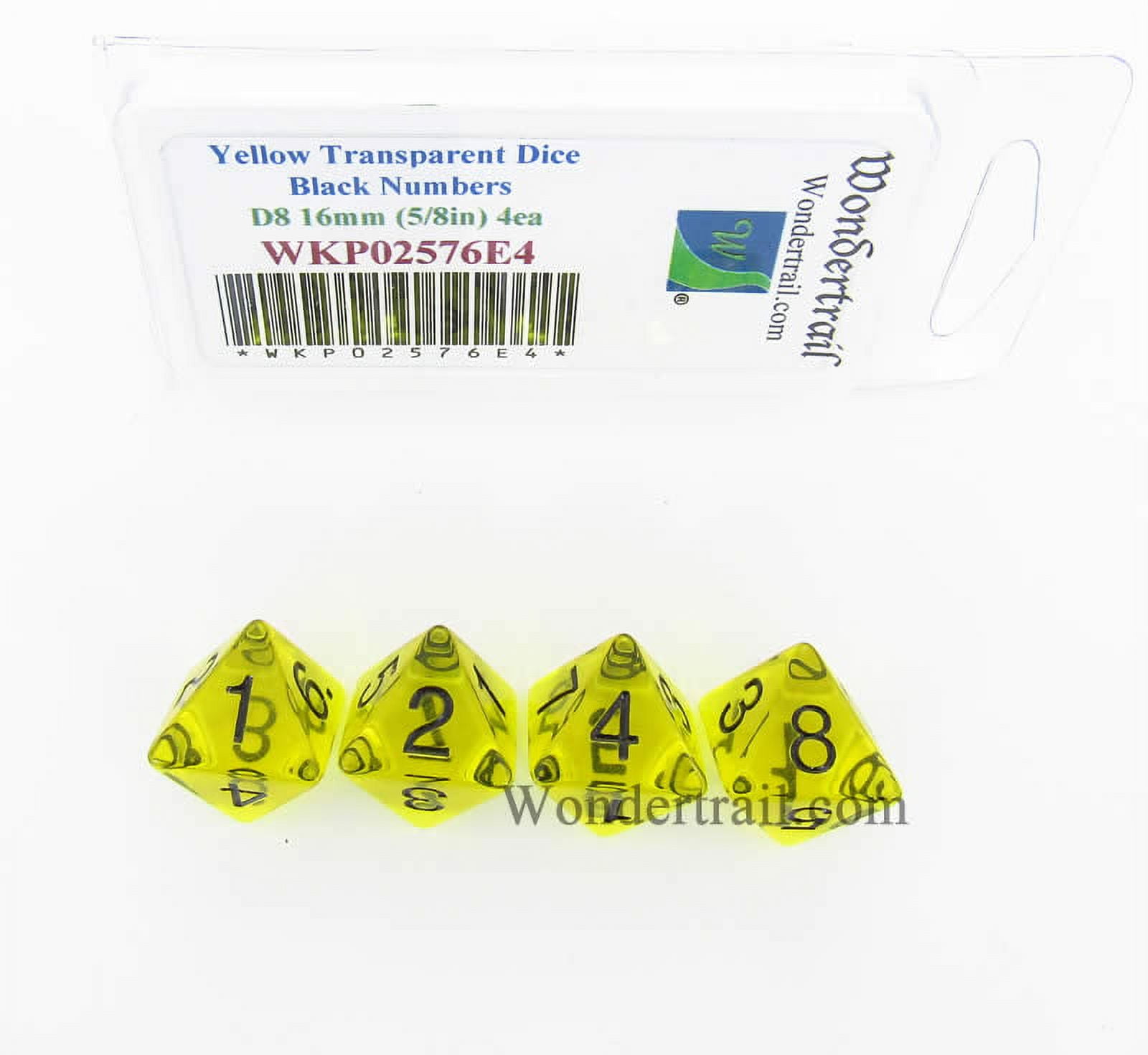4 Pack Compass Dice (D8) - 16mm Red, Blue, Green, Yellow Direction Dice With N,S,E,W Markings - View #4