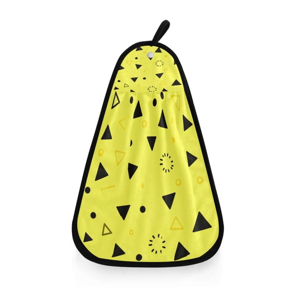 Yellow Triangle Dots Hanging Towel Hand Towel 16.53x12.20in Quick-Drying for Kitchen and Bathroom Use