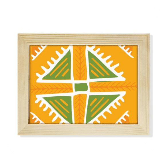 Yellow Triangle Mexico Totems Ancient Civilization Desktop Photo Frame Picture Art Decoration Painting 6x8 inch