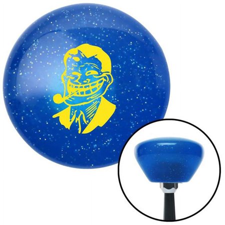 Yellow Troll Dad Blue Retro Metal Flake Shift Knob with M16 x 1.5 Insert Shifter Brody