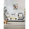 thumbnail image 1 of Yellow Truck Couch Cover for 2 Cushion Couch, Spring Bees Honey Daisy Black Lattices Washable Love Seat Sofa Covers Slipcover, Throw Sofa Covers for Pets, Furniture Protector 71"x102", 1 of 9