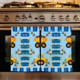 thumbnail image 1 of Yellow Truck Kitchen Towels Set of 2, Stars Navy Blue Checkered Modern Farmhouse Art Absorbent Dish Towels for Kitchen, Microfiber Hand Towel, Quick Drying Tea Towel for Cleaning Dishcloths, 1 of 7