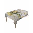 thumbnail image 1 of Yellow Tulip Table Cloth, Waterproof Tablecloth for Rectangle Tables, Vintage Spring Floral Retro Art Butterfly Wooden Reusable Washable Fabric Table Cover for Restaurant Kitchen Dining 54"x108", 1 of 9