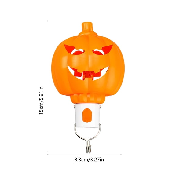 Yellow USB Rechargeable Pumpkin Halloween Projection Light Decoration with Hanging Hook Plastic 5.9x3.3in 1 Pack