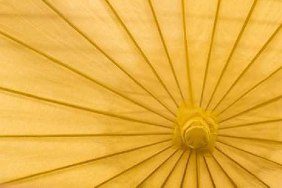 Yellow Umbrella Canvas Art - Kathy Mahan (24 x 36)