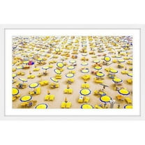 "Yellow Umbrellas" Framed Painting Print