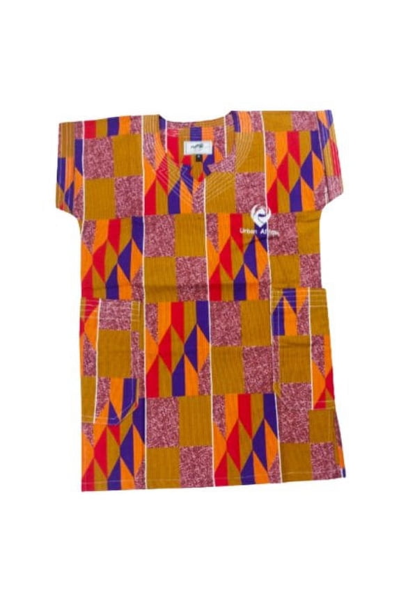 Yellow Unisex Afrocentric Top Ankara maxi kaftan