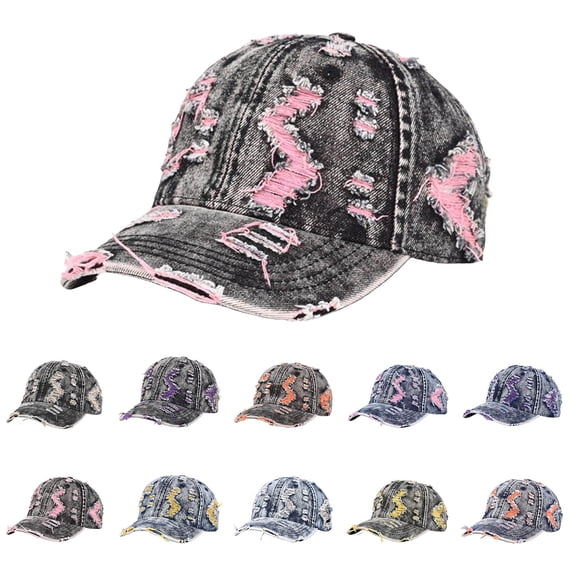 Yellow Unisex Vintage Washed Baseball Cap Baseball Hats for Women Polyester,Cotton Adjustable Washer Friendly Sport Hats for Golf Running One Size