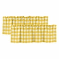 thumbnail image 1 of Yellow Valances for Windows, Decorative Rod Pocket Window Valance Curtains, Country French Rustic Buffalo Plaid Modern Art Short Curtain Drapes for Kitchen/Living Room, 2 Panels, 42" W x 18" L, 1 of 8