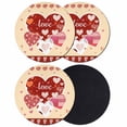thumbnail image 1 of Yellow Valentines Day Coasters Set of 4, Absorbent Coasters for Drinks, Love Hearts Romantic Farmhouse Coaster for Desk Coffee Table Protection, Home Decor House Warming Gifts 4", 1 of 8