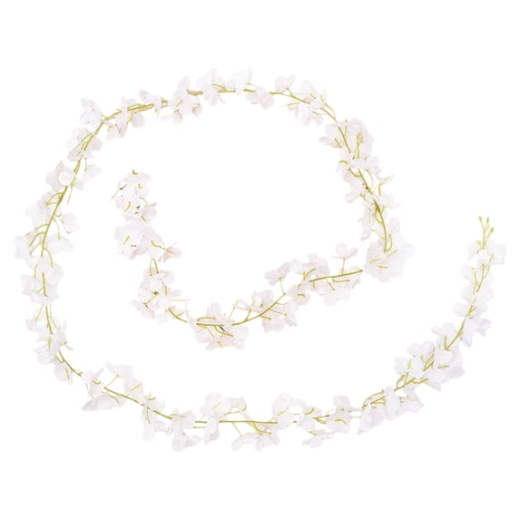 Yellow Vines Artificial Wisteria and Hydrangea Garland Flower Vine 5.9FT Realistic Blossoms for Wedding Home Garden Indoor Outdoor Decor Fake Wisteria Hanging Flowers For Decoration