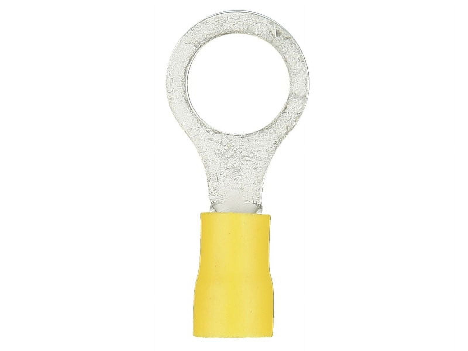 Yellow Vinyl Ring Terminal 12-10 Gauge 3/8 in Package of 100