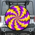 thumbnail image 1 of Yellow Vortex Moving Optical Illusion Fabric Spare Tire Cover, Art Tire Decor Weatherproof Dust-Proof Protectors For Suv Rv Camper Trailer Truck 14 15 16 17 18In, 1 of 4