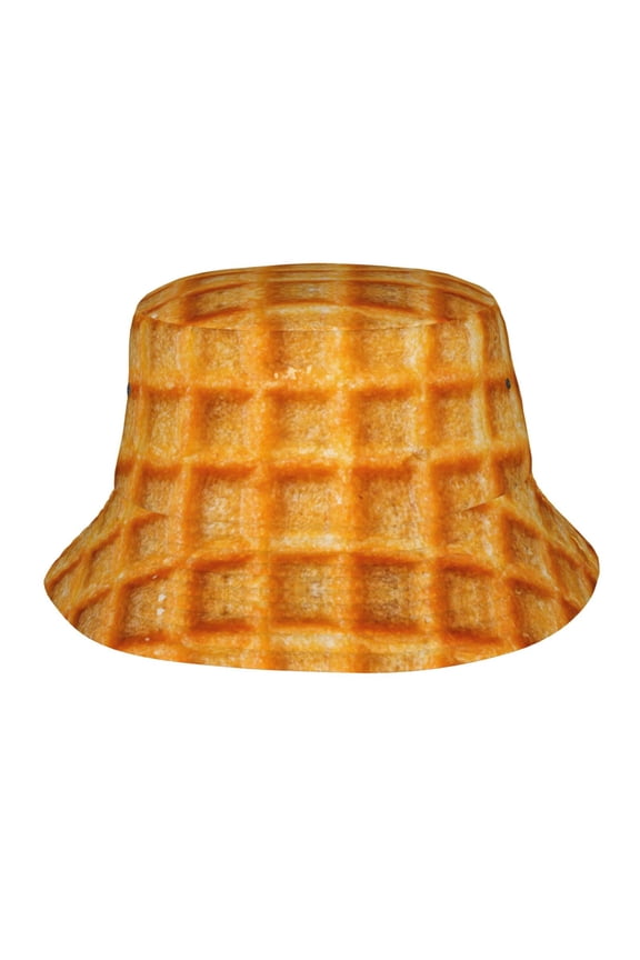Yellow Waffles Cookie Unisex Bucket Hat, Upf 50+ Sun Protection, Packable & Foldable Fisherman Hat For Men & Women, Lightweight Uv Sun Hat For Beach, Fishing, Hiking, Camping