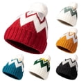 thumbnail image 1 of Yellow Warm Fleece Lined Beanie Knit Ski Stocking Cap Polyester Summer Winter Fall Mesh Slouchy Knit Hats Lightweight Crochet Caps One Size, 1 of 2