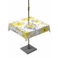 thumbnail image 1 of Yellow Watercolor Floral Outdoor Tablecloth - 54x54 Inch Square Dining Table Cover, Spring Flower Abstract Art Waterproof Outdoor Table Cloth with Umbrella Hole & Zipper for Picnic/Patio/Party, 1 of 7