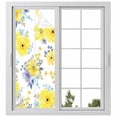 thumbnail image 1 of Yellow Watercolor Floral Window Privacy Film, Spring Flower Abstract Art Static Cling UV Sun Blocking Heat Control Window Tint Day and Night, Non-Adhesive One Way Windows Privacy Cover 29.5''x78.7'', 1 of 7