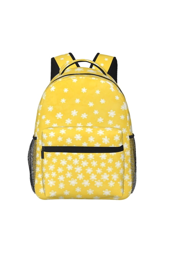 Yellow Watercolor Painting Backpack Lightweight Travel Bag for Men and Women