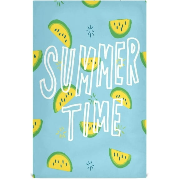 Yellow Watermelon Slice Tea Towels 4 Pack Summer Time Kitchen Dish Cloth with Hanging Loop, 18"x28" Lint-Free Absorbent Towel for Kitchen Drying Wiping and Cleaning