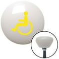 thumbnail image 1 of Yellow Wheelchair White Retro Shift Knob with M16 x 1.5 Insert Shifter Auto Manual, 1 of 1