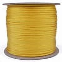 Yellow Whipmaker Cord - 1000 Foot Spool - 3/16" Nylon Coreless Gutted 550 Paracord