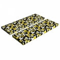 thumbnail image 1 of Yellow and White Bench Cushion Set of 2, Geometric Design with Triangles Squares and Houndstooh Inspiration, Standard Size Foam Pad and Decorative Cover, Yellow Grey Black, by Ambesonne, 1 of 4