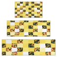 thumbnail image 1 of Yellow White Checker Sunflower Pattern Kitchen Rugs Sets Of 3,Kitchen Runner Rugs Non Skid Washable,Decorative Kitchen Floor Mats for Kitchen,Sink,Laundry,17"x30"+ 17"x47" + 17"x59", 1 of 6