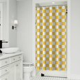 thumbnail image 1 of Yellow White Checkerboard Checkered Pattern Shower Curtain 36"x72" ,Bathroom Decorative Shower Curtains Set with 12 Hooks,Modern Waterproof Washable Shower Curtain, 1 of 6