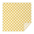 thumbnail image 1 of Yellow White Checkerboard Checkered Pattern Square Tablecloth,Waterproof Square Table Cover,Wipeable Spillproof Washable Table Cover for Home Kitchen Party Decor 52"x52"(132x132cm), 1 of 6