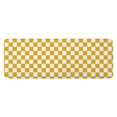 thumbnail image 1 of Yellow and White Checkerboard Pattern Kitchen Rug Mat,Kitchen Runner Rugs Non Skid Washable,Decorative Kitchen Floor Mats for Kitchen,Sink,Laundry,17"x47.2", 1 of 7