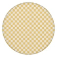 thumbnail image 1 of Yellow and White Checkerboard Pattern Round Fitted Tablecloth with Elastic Edge,Dining Table Cover Waterproof,Outdoor Round Tablecloth for Camping,Dining,Indoor and Outdoor, 1 of 7