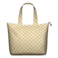 thumbnail image 1 of Yellow and White Checkerboard Pattern Travel Tote Bags for Women Carry On,Large Weekender Bags for Women Travel,Multi Functional Duffle Bag for Work,Shopping,Sports, 1 of 5