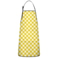 thumbnail image 1 of Yellow and White Checkered Pattern Apron-Garden Aprons for Women with Pockets-Cotton Linen Waterproof Kitchen Cooking Gardening Aprons Adjustable for Kitchen,Cooking,BBQ and Salon 33x27 Inch, 1 of 7